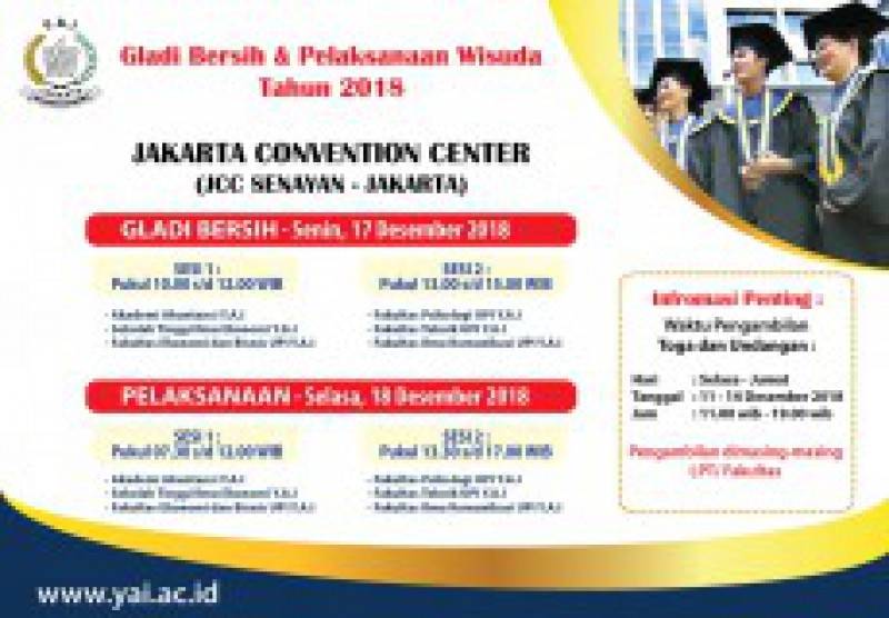 Pengumuman Wisuda Gabungan LPT Y.A.I 2018