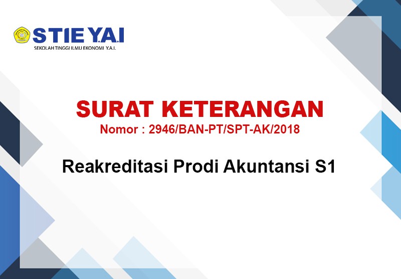 Surat Keterangan BAN PT "Reakreditasi Prodi Akuntansi S1"