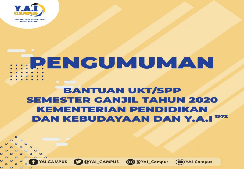 PENGUMUMAN BANTUAN UKT/ SPP Semester Ganjil Tahun 2020